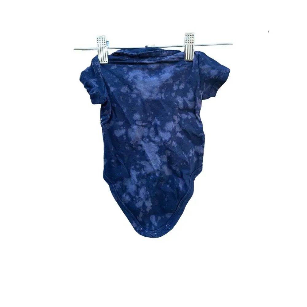 Reverse Dye Babies Collared Onesie | Scrunch Tie - Reverse Dye